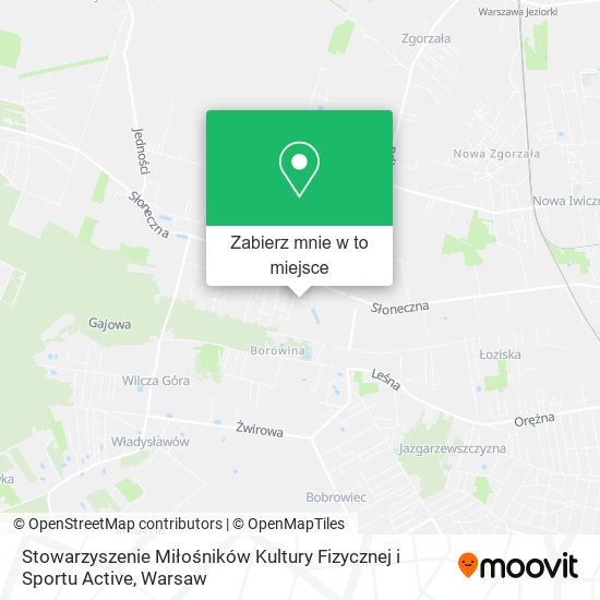 Mapa Stowarzyszenie Miłośników Kultury Fizycznej i Sportu Active