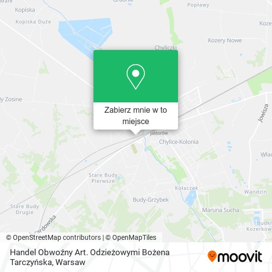 Mapa Handel Obwoźny Art. Odzieżowymi Bożena Tarczyńska