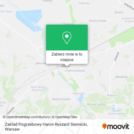 Mapa Zakład Pogrzebowy Haron Ryszard Siennicki