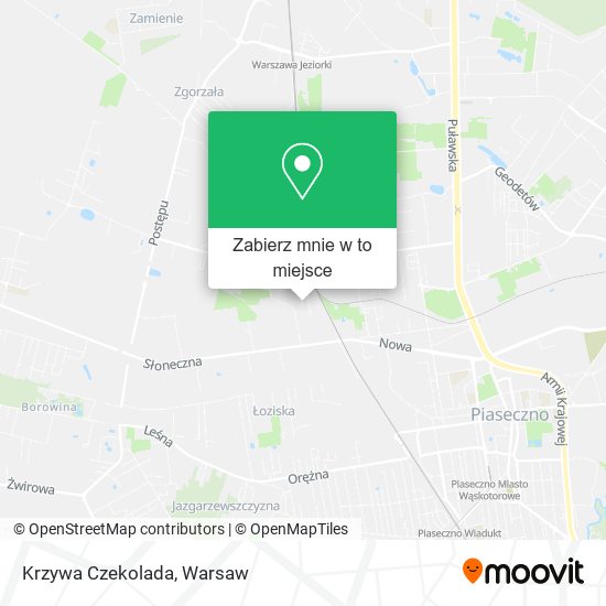 Mapa Krzywa Czekolada