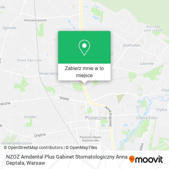 Mapa NZOZ Amdental Plus Gabinet Stomatologiczny Anna Deptała