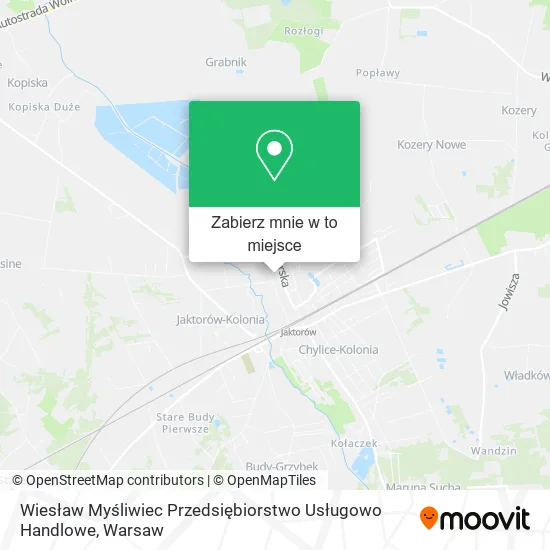 Mapa Wiesław Myśliwiec Przedsiębiorstwo Usługowo Handlowe