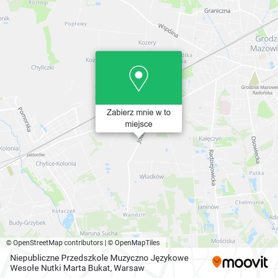 Mapa Niepubliczne Przedszkole Muzyczno Językowe Wesołe Nutki Marta Bukat