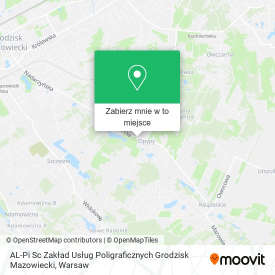 Mapa AL-Pi Sc Zakład Usług Poligraficznych Grodzisk Mazowiecki