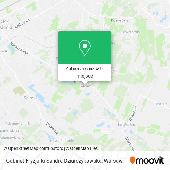 Mapa Gabinet Fryzjerki Sandra Dziarczykowska