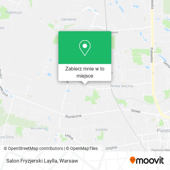 Mapa Salon Fryzjerski Laylla