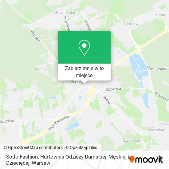 Mapa Sodo Fashion. Hurtownia Odzieży Damskiej, Męskiej i Dziecięcej