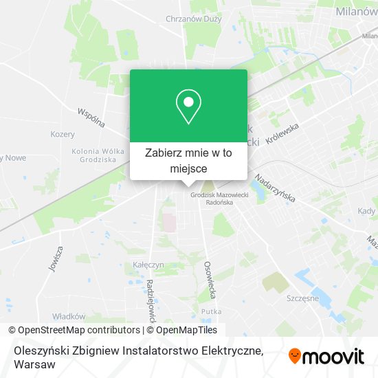 Mapa Oleszyński Zbigniew Instalatorstwo Elektryczne