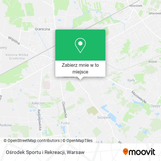 Mapa Ośrodek Sportu i Rekreacji