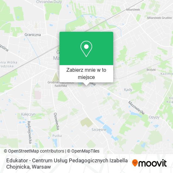 Mapa Edukator - Centrum Usług Pedagogicznych Izabella Chojnicka