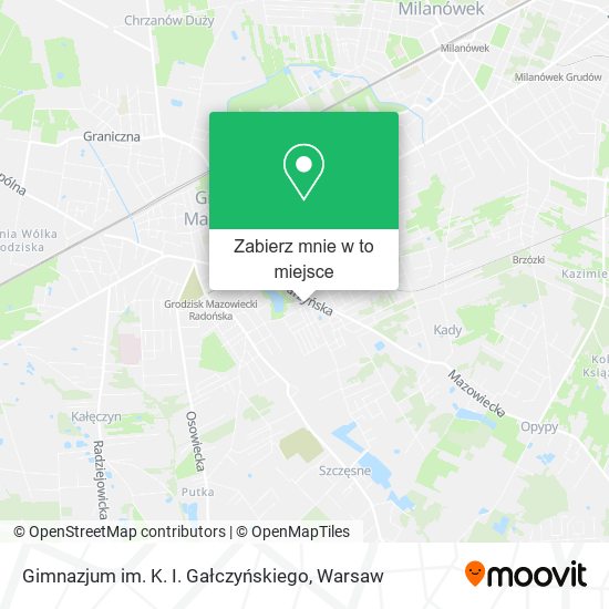 Mapa Gimnazjum im. K. I. Gałczyńskiego