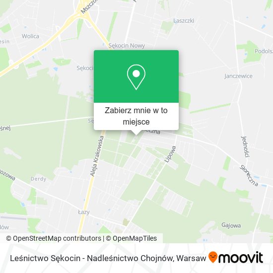 Mapa Leśnictwo Sękocin - Nadleśnictwo Chojnów