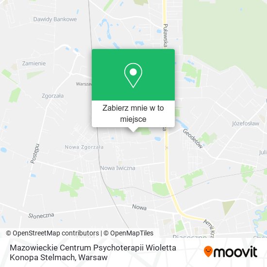 Mapa Mazowieckie Centrum Psychoterapii Wioletta Konopa Stelmach