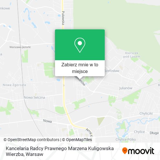 Mapa Kancelaria Radcy Prawnego Marzena Kuligowska Wierzba