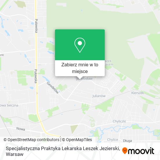 Mapa Specjalistyczna Praktyka Lekarska Leszek Jezierski