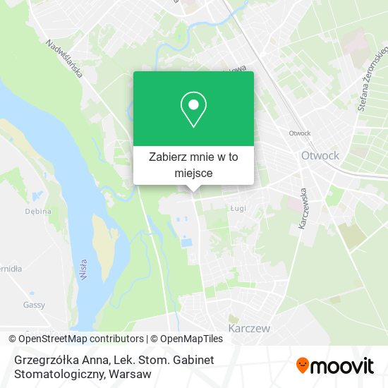 Mapa Grzegrzółka Anna, Lek. Stom. Gabinet Stomatologiczny