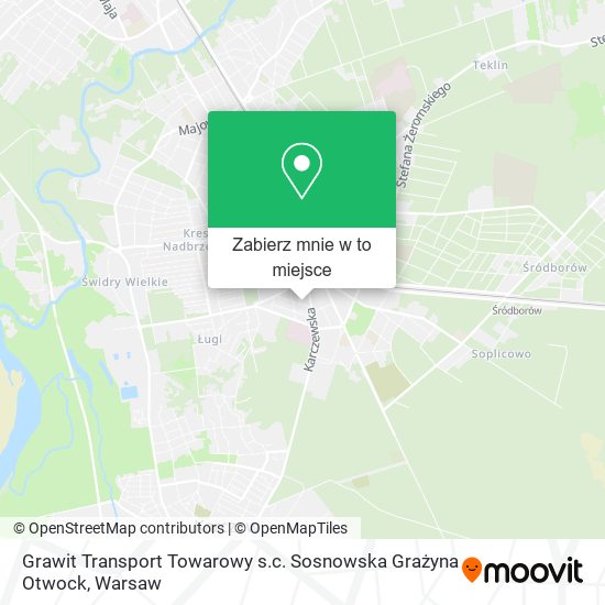 Mapa Grawit Transport Towarowy s.c. Sosnowska Grażyna Otwock