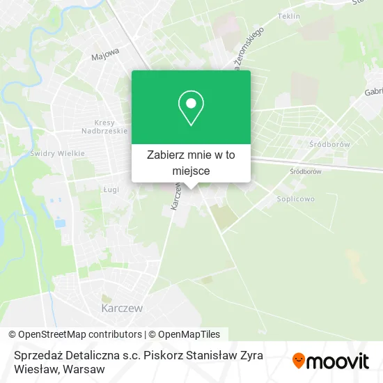 Mapa Sprzedaż Detaliczna s.c. Piskorz Stanisław Zyra Wiesław