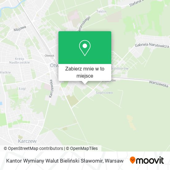 Mapa Kantor Wymiany Walut Bieliński Sławomir