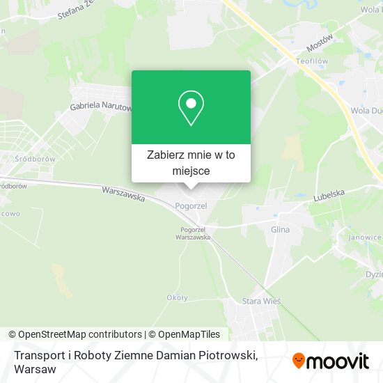 Mapa Transport i Roboty Ziemne Damian Piotrowski