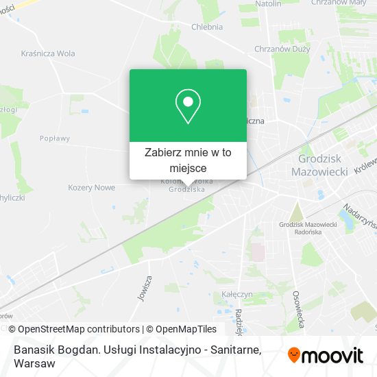 Mapa Banasik Bogdan. Usługi Instalacyjno - Sanitarne