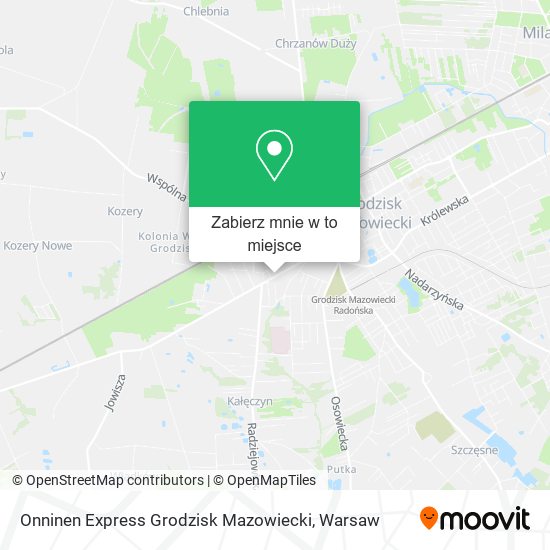 Mapa Onninen Express Grodzisk Mazowiecki