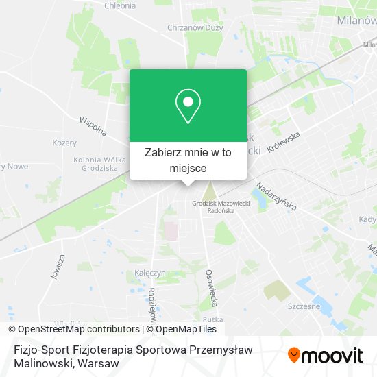 Mapa Fizjo-Sport Fizjoterapia Sportowa Przemysław Malinowski