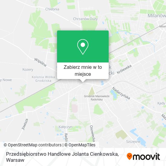 Mapa Przedsiębiorstwo Handlowe Jolanta Cienkowska