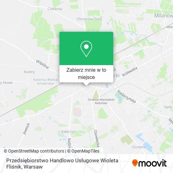 Mapa Przedsiębiorstwo Handlowo Usługowe Wioleta Fliśnik