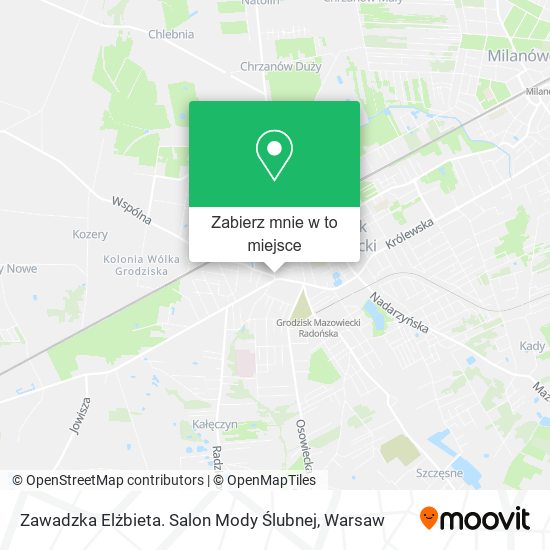 Mapa Zawadzka Elżbieta. Salon Mody Ślubnej