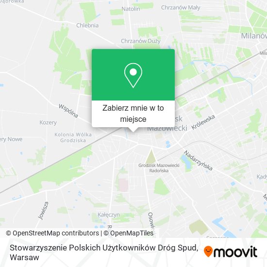 Mapa Stowarzyszenie Polskich Użytkowników Dróg Spud