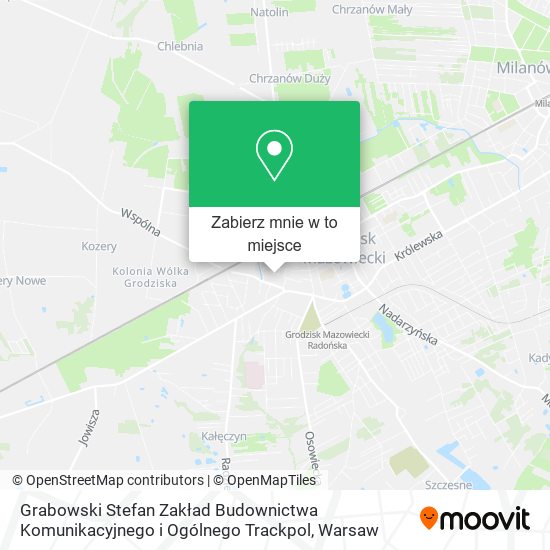 Mapa Grabowski Stefan Zakład Budownictwa Komunikacyjnego i Ogólnego Trackpol