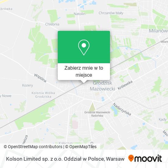 Mapa Kolson Limited sp. z o.o. Oddział w Polsce