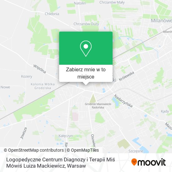 Mapa Logopedyczne Centrum Diagnozy i Terapii Miś Mówiś Luiza Mackiewicz