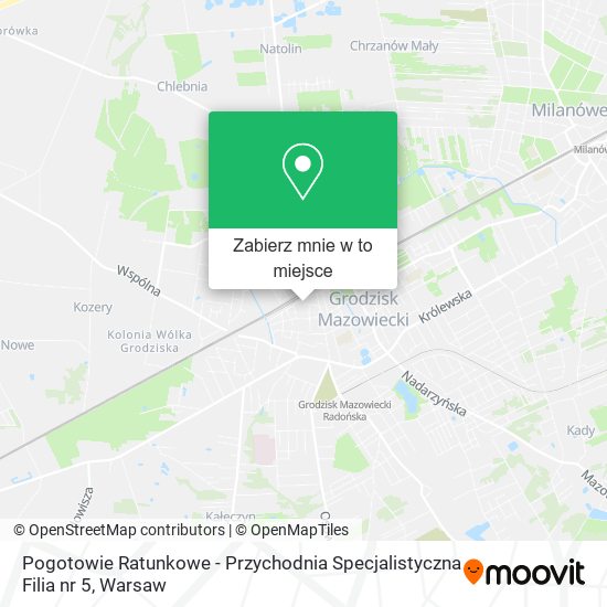 Mapa Pogotowie Ratunkowe - Przychodnia Specjalistyczna Filia nr 5