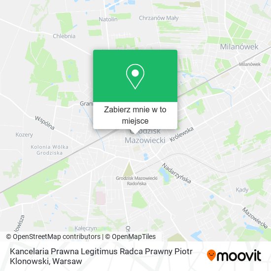 Mapa Kancelaria Prawna Legitimus Radca Prawny Piotr Klonowski