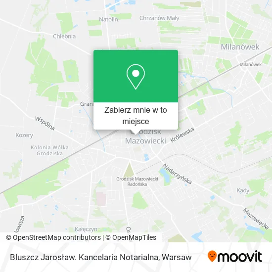 Mapa Bluszcz Jarosław. Kancelaria Notarialna