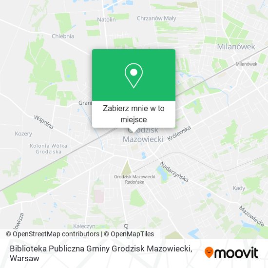 Mapa Biblioteka Publiczna Gminy Grodzisk Mazowiecki