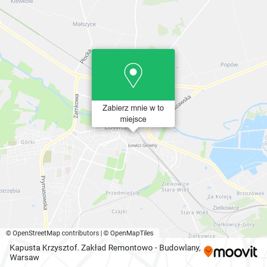 Mapa Kapusta Krzysztof. Zakład Remontowo - Budowlany