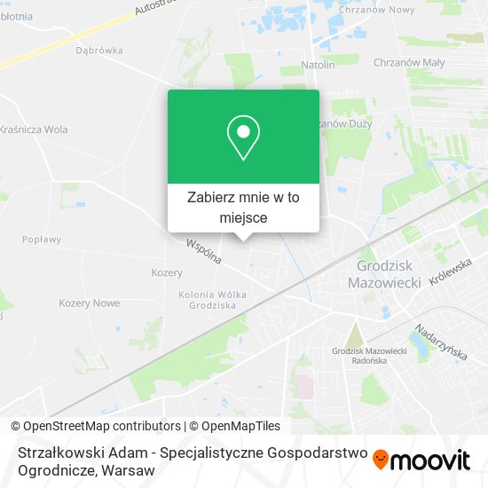 Mapa Strzałkowski Adam - Specjalistyczne Gospodarstwo Ogrodnicze