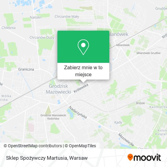 Mapa Sklep Spożywczy Martusia