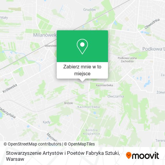 Mapa Stowarzyszenie Artystów i Poetów Fabryka Sztuki