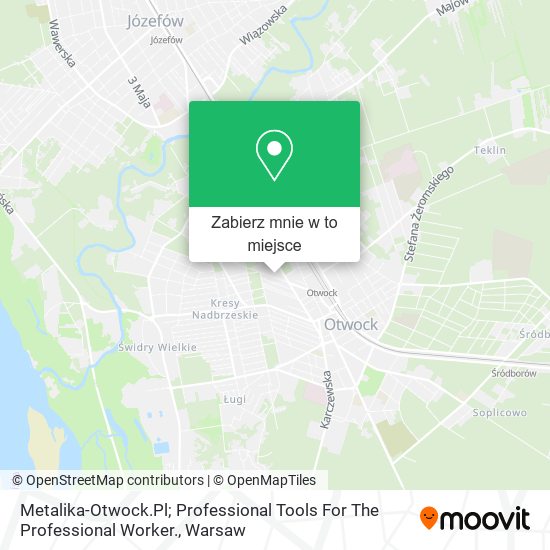 Mapa Metalika-Otwock.Pl; Professional Tools For The Professional Worker.