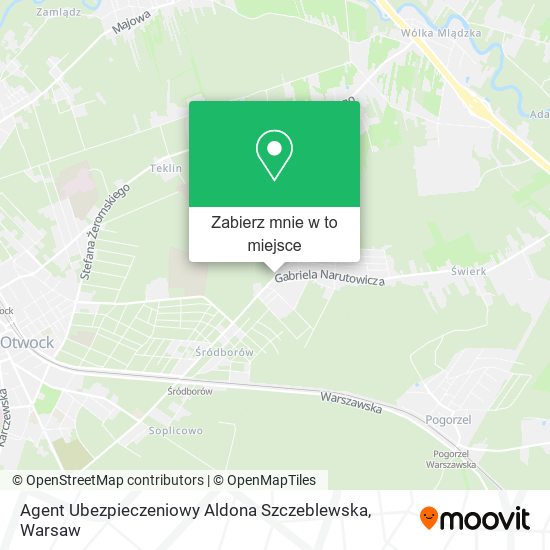 Mapa Agent Ubezpieczeniowy Aldona Szczeblewska