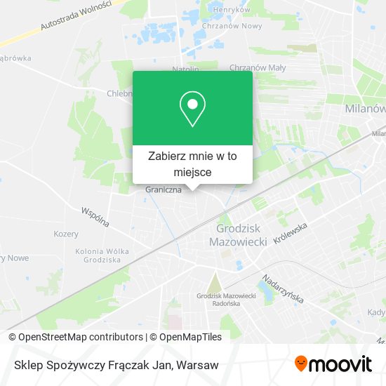 Mapa Sklep Spożywczy Frączak Jan