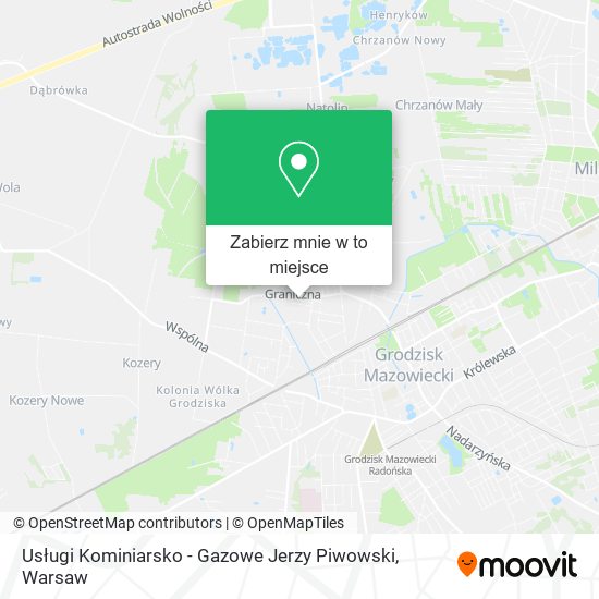 Mapa Usługi Kominiarsko - Gazowe Jerzy Piwowski