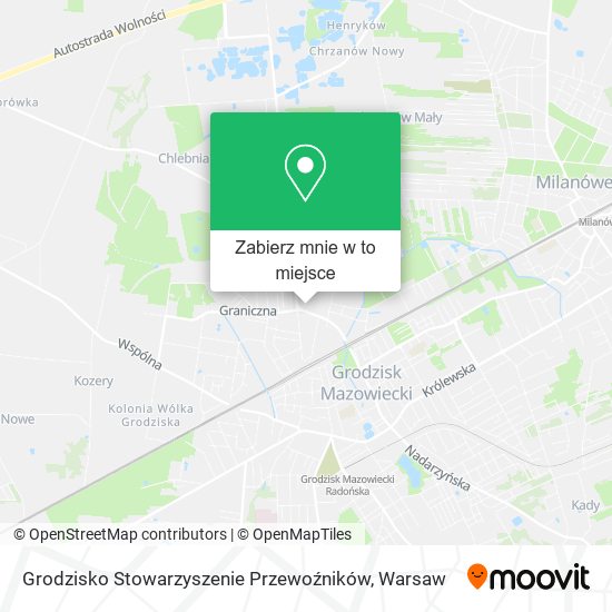 Mapa Grodzisko Stowarzyszenie Przewoźników