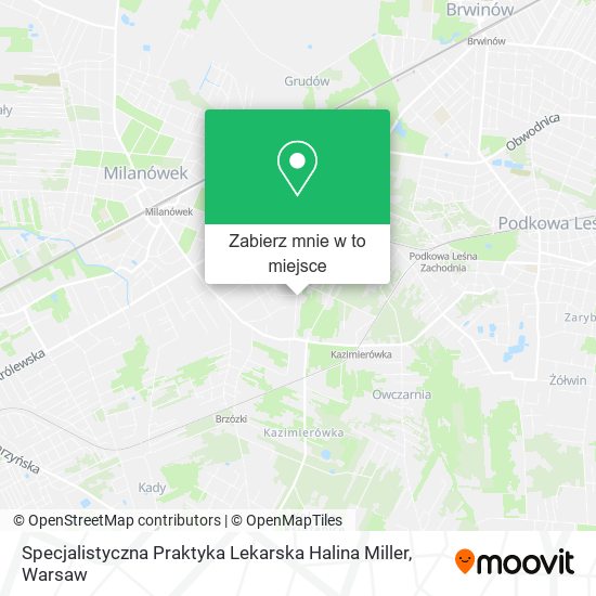 Mapa Specjalistyczna Praktyka Lekarska Halina Miller