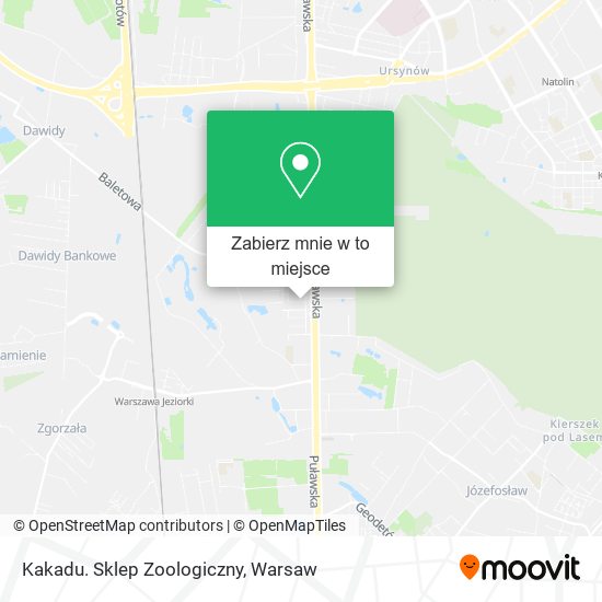 Mapa Kakadu. Sklep Zoologiczny