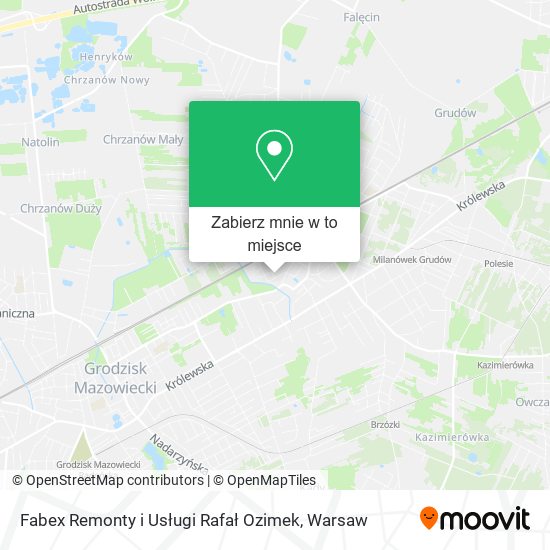 Mapa Fabex Remonty i Usługi Rafał Ozimek